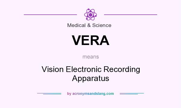 What does VERA mean? It stands for Vision Electronic Recording Apparatus