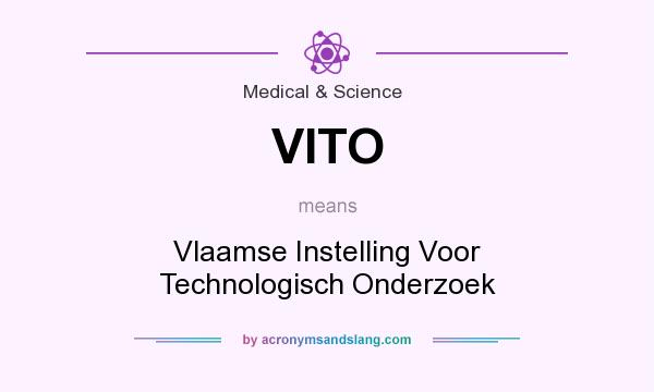 What does VITO mean? It stands for Vlaamse Instelling Voor Technologisch Onderzoek