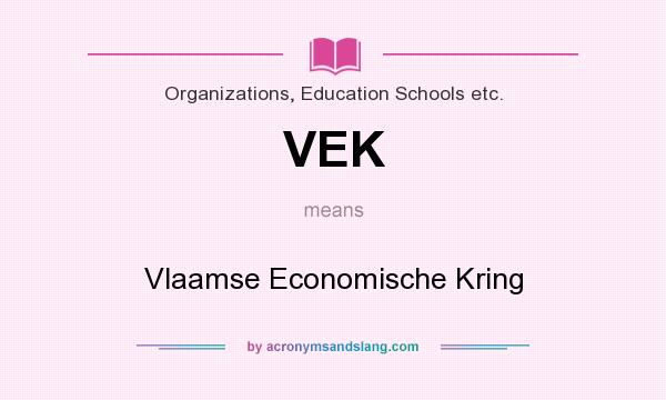 What does VEK mean? It stands for Vlaamse Economische Kring