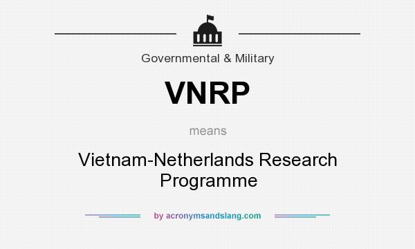 What does VNRP mean? It stands for Vietnam-Netherlands Research Programme