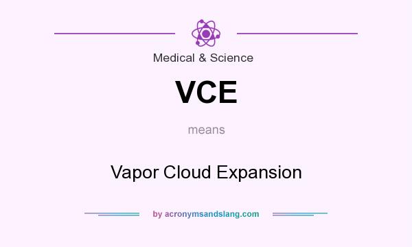 What does VCE mean? It stands for Vapor Cloud Expansion