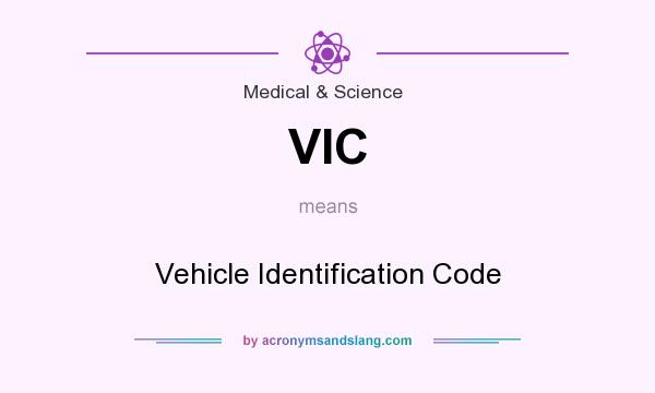 What does VIC mean? It stands for Vehicle Identification Code
