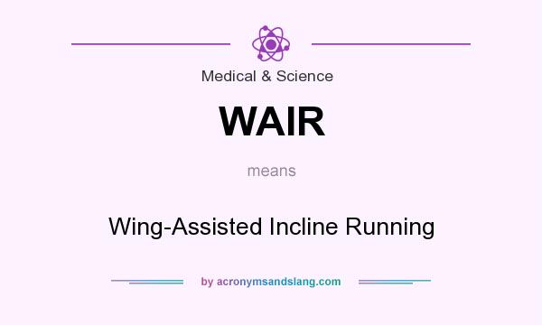 What does WAIR mean? It stands for Wing-Assisted Incline Running