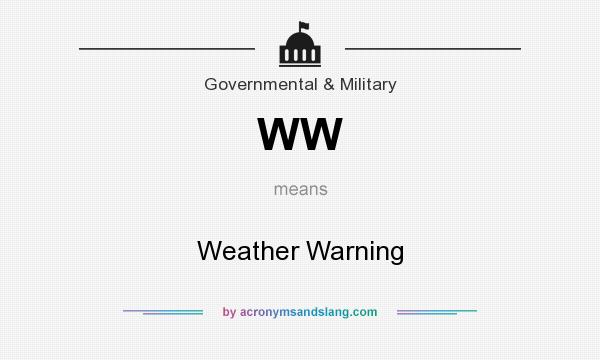 What does WW mean? It stands for Weather Warning