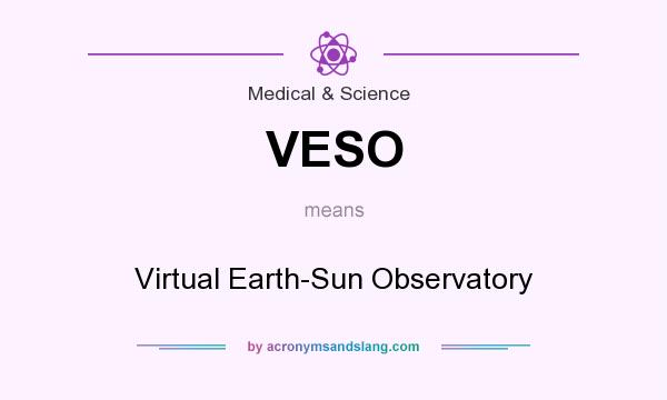 What does VESO mean? It stands for Virtual Earth-Sun Observatory