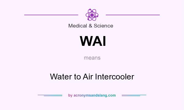 What does WAI mean? It stands for Water to Air Intercooler