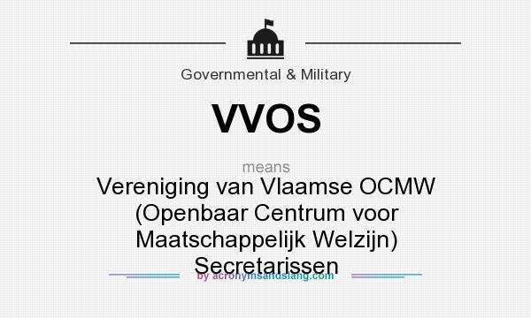 What does VVOS mean? It stands for Vereniging van Vlaamse OCMW (Openbaar Centrum voor Maatschappelijk Welzijn) Secretarissen