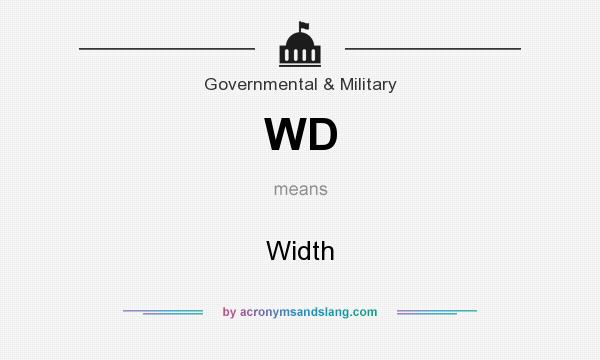 What does WD mean? It stands for Width