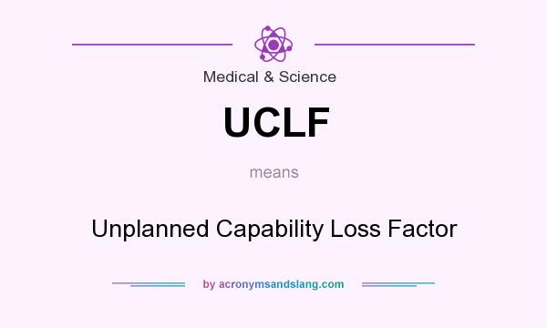 What does UCLF mean? It stands for Unplanned Capability Loss Factor
