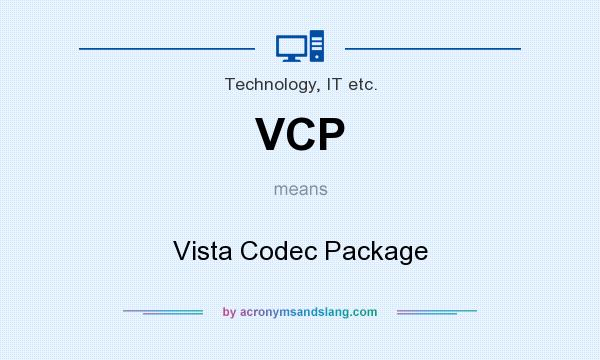 What does VCP mean? It stands for Vista Codec Package