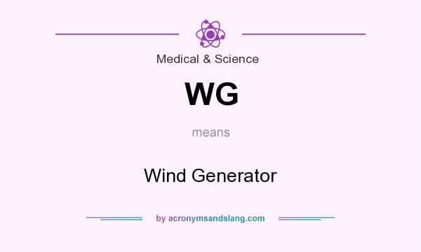 What does WG mean? It stands for Wind Generator