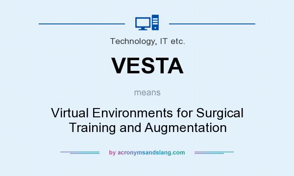 What does VESTA mean? It stands for Virtual Environments for Surgical Training and Augmentation