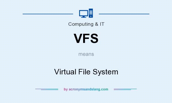 What does VFS mean? It stands for Virtual File System