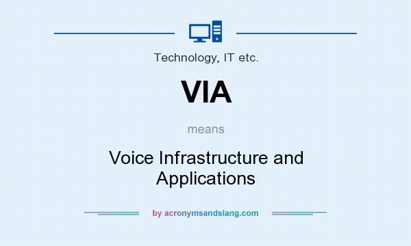 What does VIA mean? It stands for Voice Infrastructure and Applications
