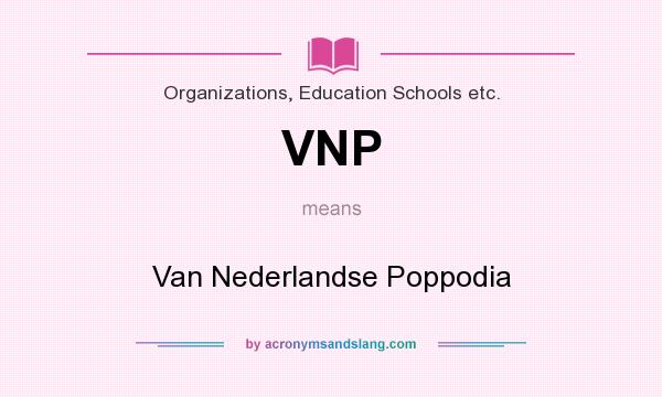 What does VNP mean? It stands for Van Nederlandse Poppodia