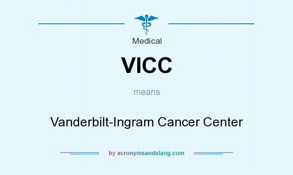 What does VICC mean? It stands for Vanderbilt-Ingram Cancer Center