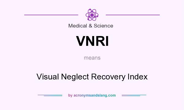 What does VNRI mean? It stands for Visual Neglect Recovery Index