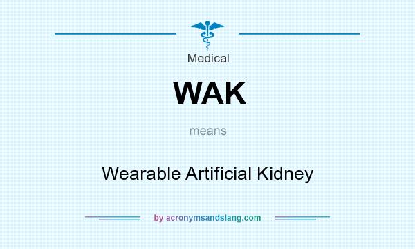 What does WAK mean? It stands for Wearable Artificial Kidney