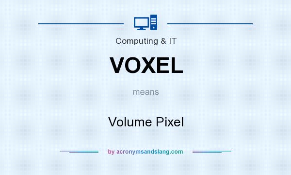 What does VOXEL mean? It stands for Volume Pixel