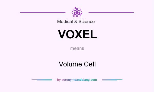 What does VOXEL mean? It stands for Volume Cell