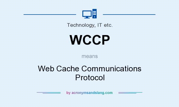 What does WCCP mean? It stands for Web Cache Communications Protocol