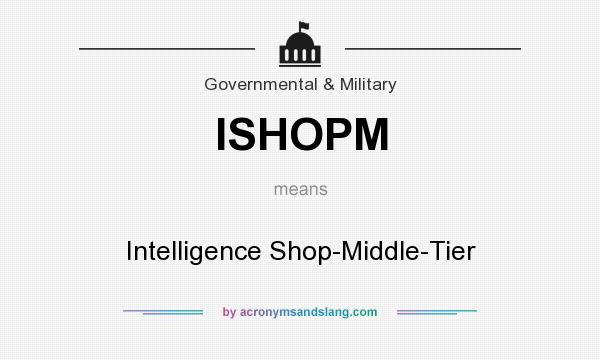 What does ISHOPM mean? It stands for Intelligence Shop-Middle-Tier