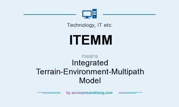 What does ITEMM mean? It stands for Integrated Terrain-Environment-Multipath Model