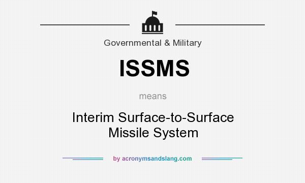 What does ISSMS mean? It stands for Interim Surface-to-Surface Missile System