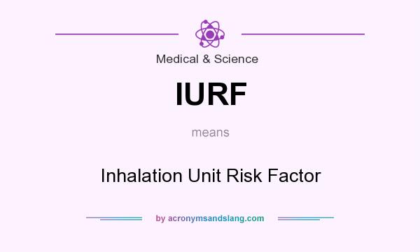 What does IURF mean? It stands for Inhalation Unit Risk Factor