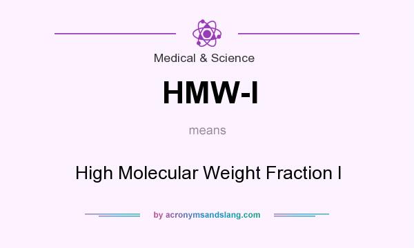 What does HMW-I mean? It stands for High Molecular Weight Fraction I
