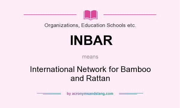 What does INBAR mean? It stands for International Network for Bamboo and Rattan