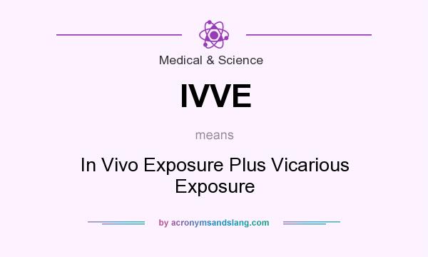 What does IVVE mean? It stands for In Vivo Exposure Plus Vicarious Exposure