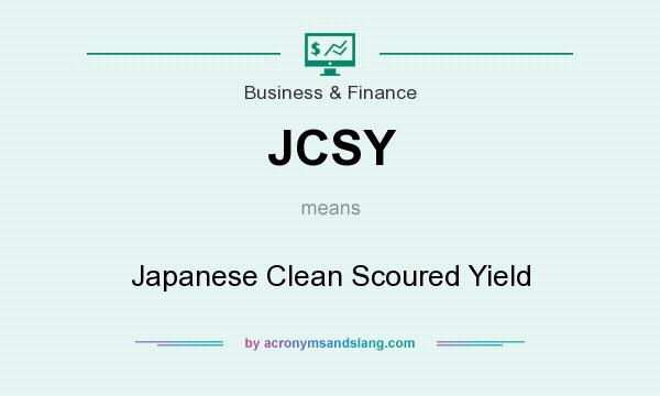What does JCSY mean? It stands for Japanese Clean Scoured Yield