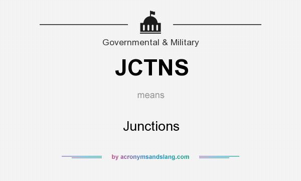 What does JCTNS mean? It stands for Junctions