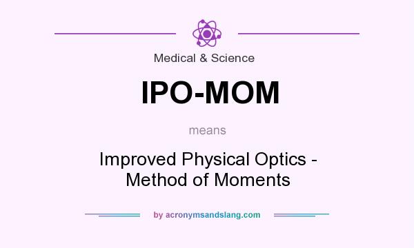 What does IPO-MOM mean? It stands for Improved Physical Optics - Method of Moments