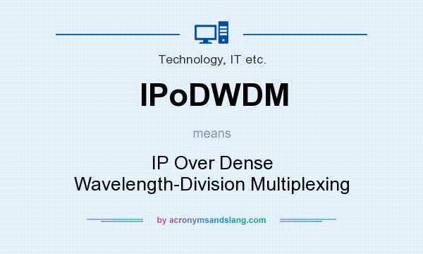 What does IPoDWDM mean? It stands for IP Over Dense Wavelength-Division Multiplexing