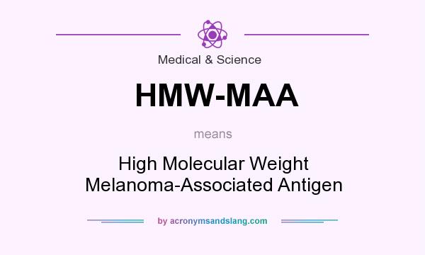 What does HMW-MAA mean? It stands for High Molecular Weight Melanoma-Associated Antigen