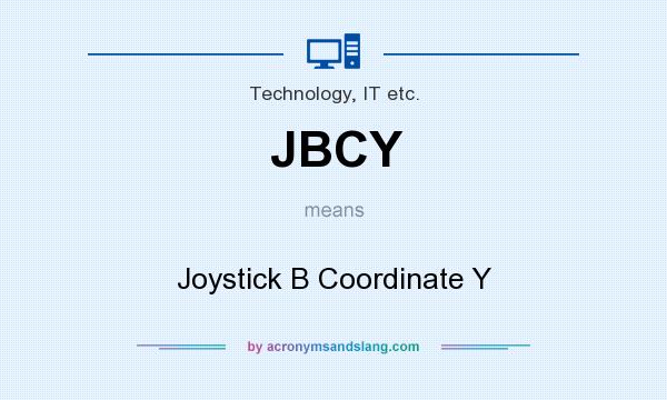What does JBCY mean? It stands for Joystick B Coordinate Y