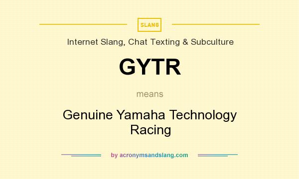 What does GYTR mean? It stands for Genuine Yamaha Technology Racing