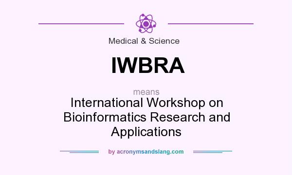 What does IWBRA mean? It stands for International Workshop on Bioinformatics Research and Applications