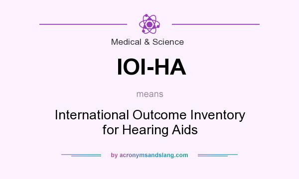What does IOI-HA mean? It stands for International Outcome Inventory for Hearing Aids