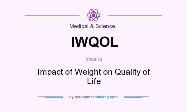 What does IWQOL mean? It stands for Impact of Weight on Quality of Life