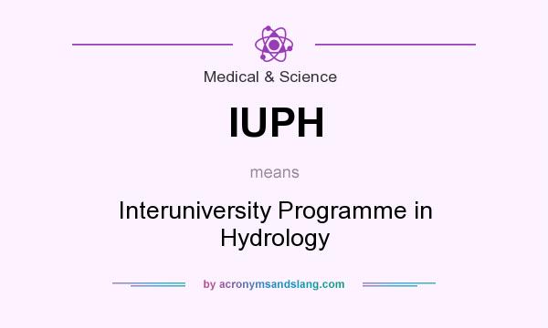 What does IUPH mean? It stands for Interuniversity Programme in Hydrology