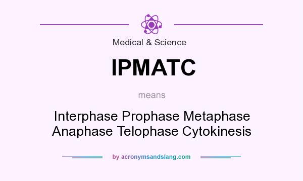 What does IPMATC mean? It stands for Interphase Prophase Metaphase Anaphase Telophase Cytokinesis