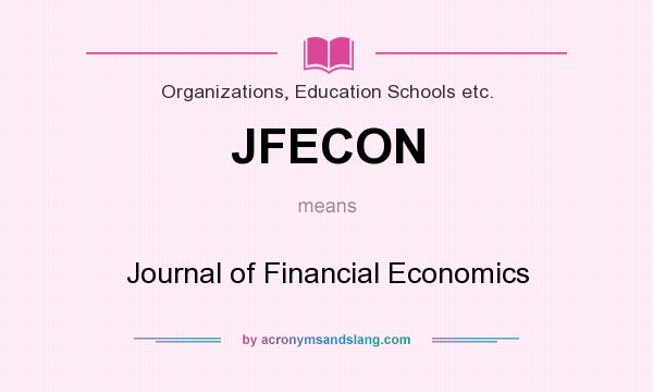 What does JFECON mean? It stands for Journal of Financial Economics