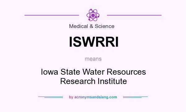 What does ISWRRI mean? It stands for Iowa State Water Resources Research Institute
