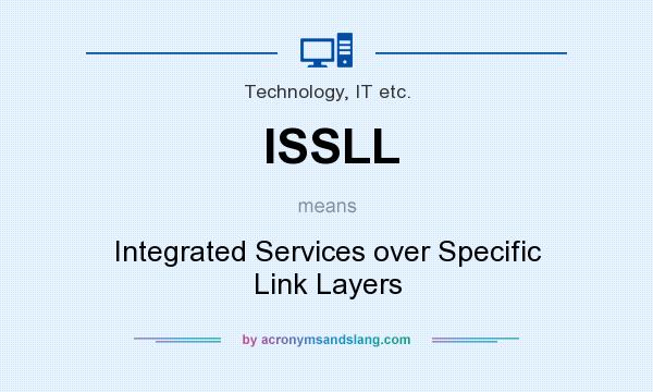 What does ISSLL mean? It stands for Integrated Services over Specific Link Layers
