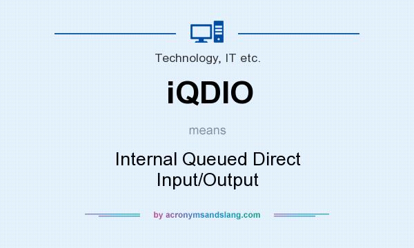 What does iQDIO mean? It stands for Internal Queued Direct Input/Output
