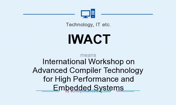 What does IWACT mean? It stands for International Workshop on Advanced Compiler Technology for High Performance and Embedded Systems