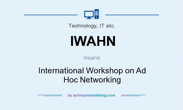 What does IWAHN mean? It stands for International Workshop on Ad Hoc Networking